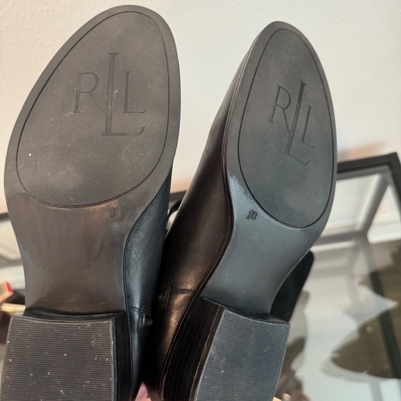 LAUREN RALPH LAUREN Marion -W Women’s Black Leather & Suede Zip Riding Boot 9W - Picture 16 of 16